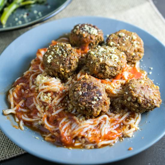 Spaghetti and Lentil Balls