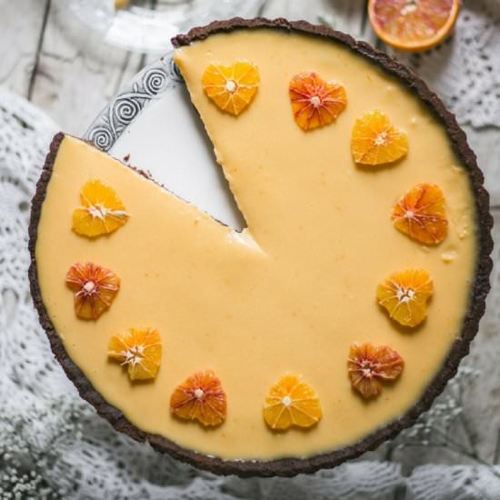 Dried Fig & Blood Orange Tart
