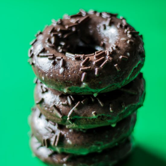 Espresso Glazed Chocolate Doughnuts