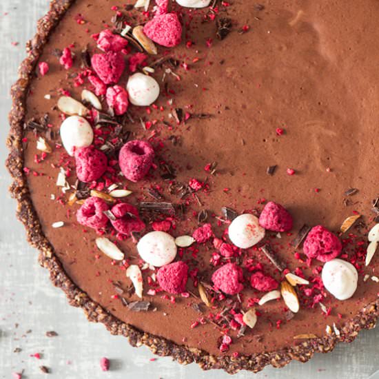 Chocolate Mousse Raspberry Tart