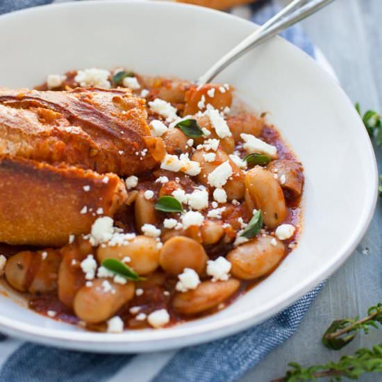 Slow Cooker Greek Baked Beans
