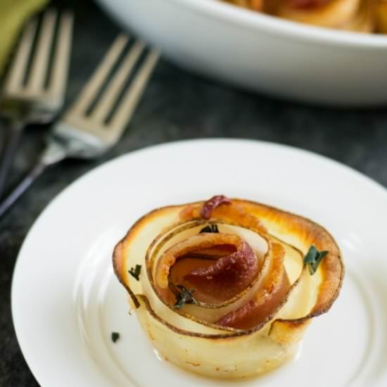 Potato Bacon Roses
