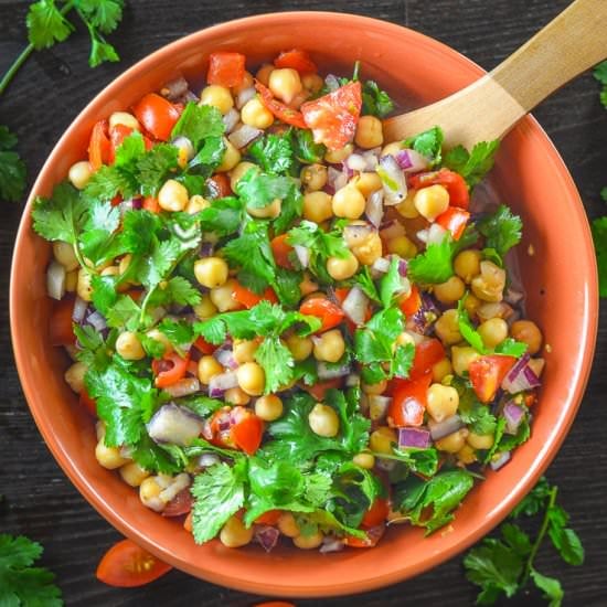 Tomato Chickpea Salad with Lime