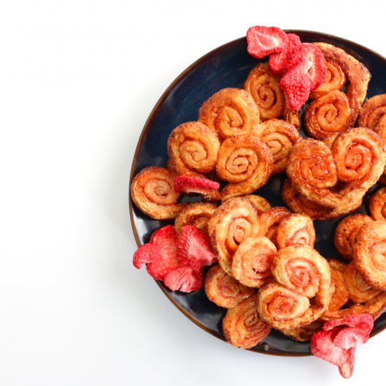 Strawberry Heart Palmiers