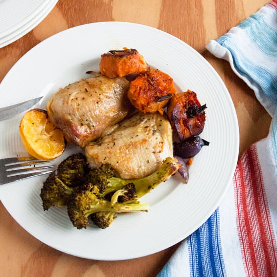 Easy One-Pan Roasted Chicken and Vegetables