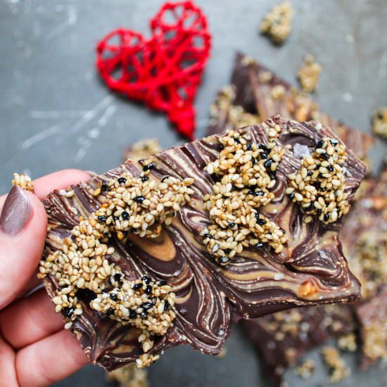 Sweet and Salty Chocolate Bark