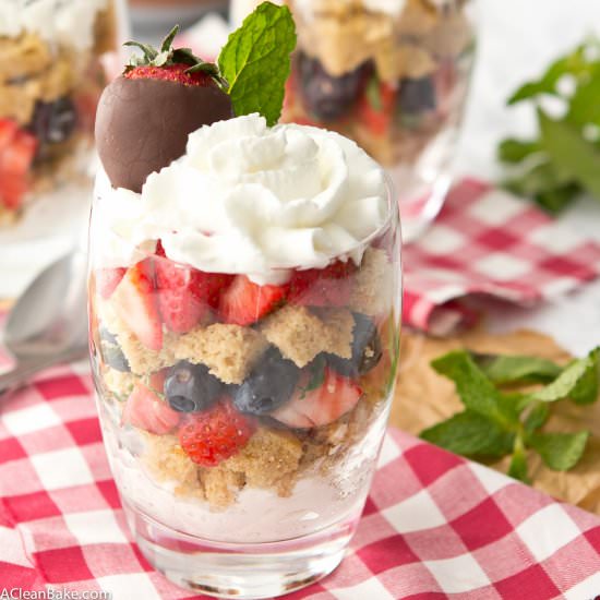 Paleo Mixed Berry Cake Trifle