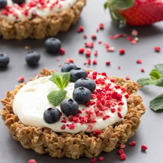 Berry and Mascarpone Granola Tarts