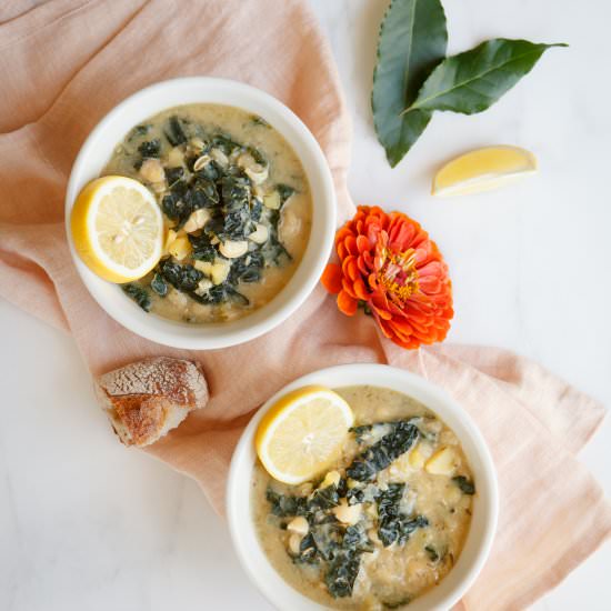 Lemon White Bean Kale Soup