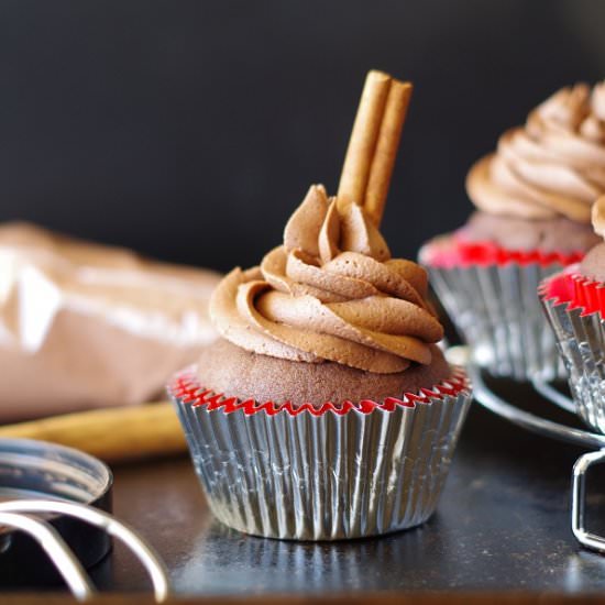 Mexican Hot Chocolate Cupcakes