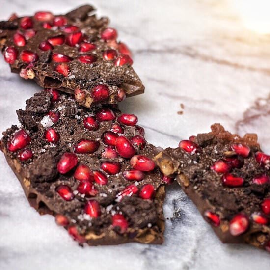 Dark Chocolate Pomegranate Bark