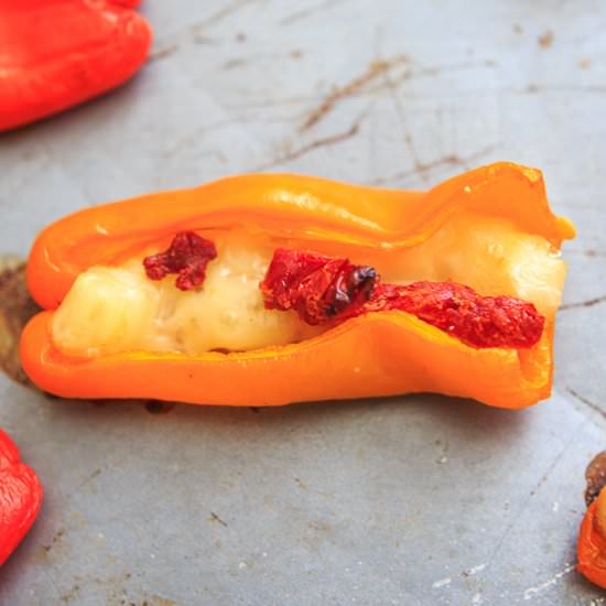 Mini Sweet Pepper Bites with Brie