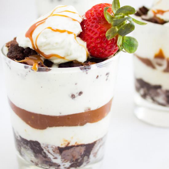 Salted Caramel Brownie Parfaits