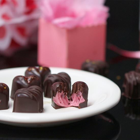 Paleo Cherry Cream Chocolates
