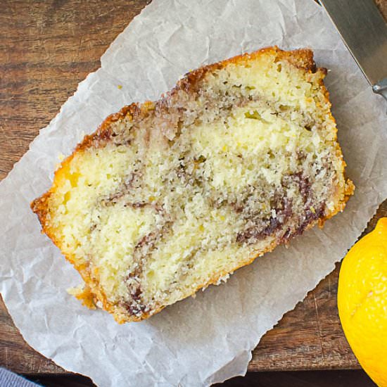 Meyer Lemon Blackberry Swirl Loaf