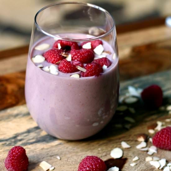 Raspberry Almond Protein Smoothie