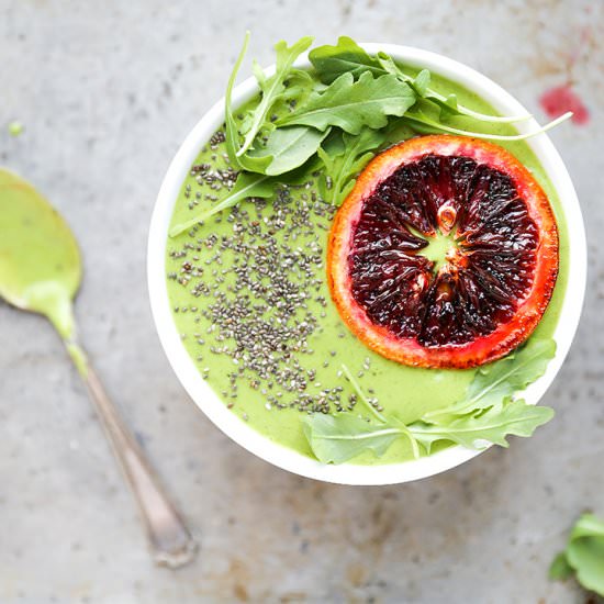 Orange and Arugula Smoothie Bowl