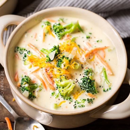 30 Minute Broccoli Cheese Soup