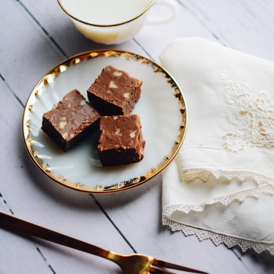 {Love} Homemade Fudge with Walnuts