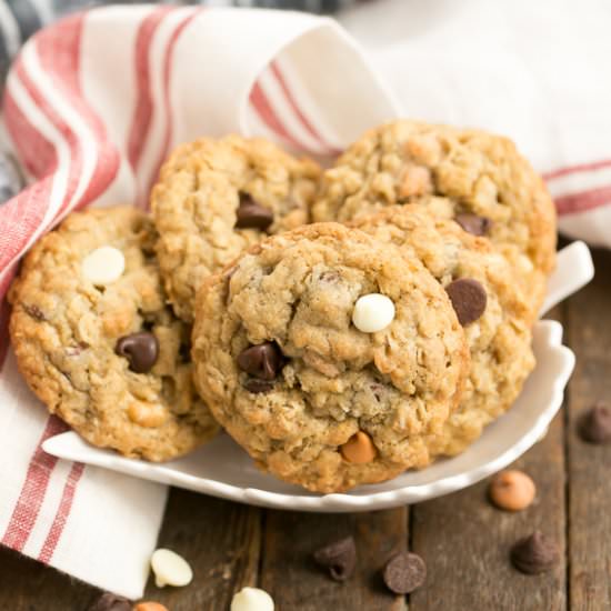 Triple Threat Oatmeal Cookies