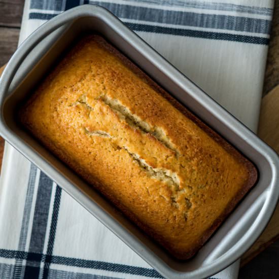 Poppy Seed Bread with an OJ Glaze