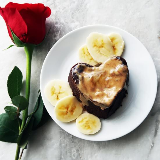Peanut Butter Banana Chocolate Cake