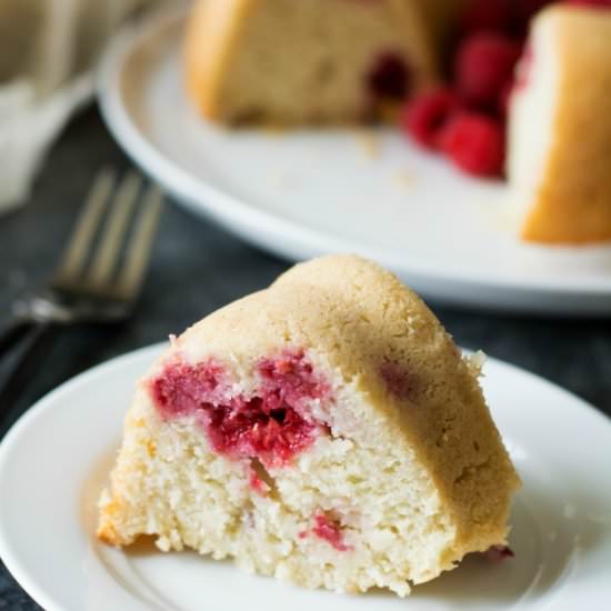 Raspberry Vanilla Bundt Cake