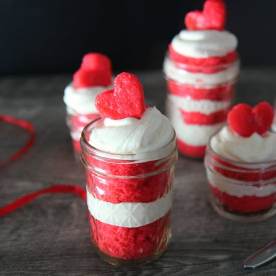 Red Velvet Cake Jars