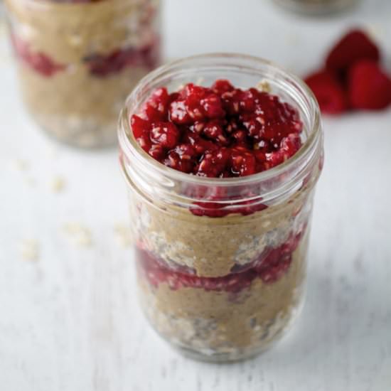 PB&J Overnight Oats