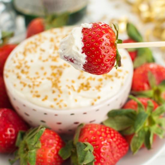 Champagne Cheesecake Fruit Dip