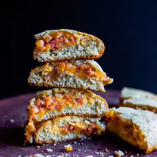 Cheesy corned beef hash scones