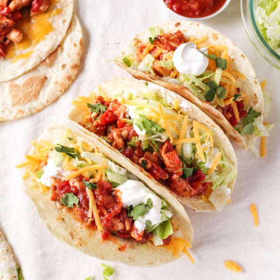 20-minute chicken tacos