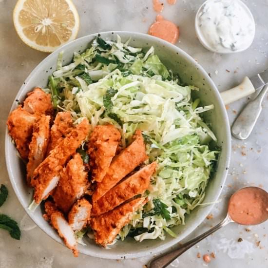 Buffalo Chicken & Ranch Slaw Salad
