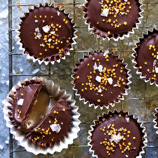 Salted Caramel Chocolate Cups