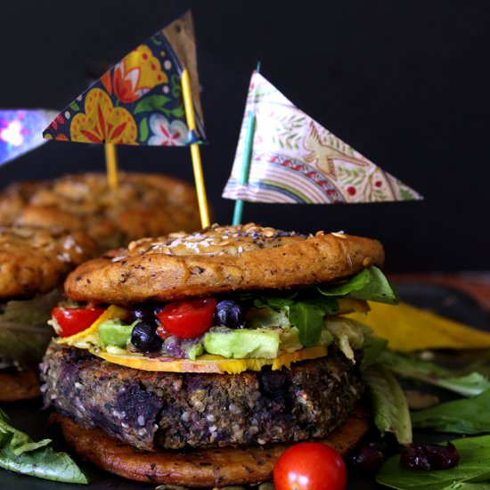blueberry hemp burger