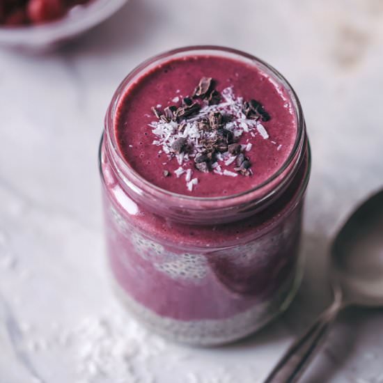 Vanilla Chia Pudding & Cherry Jar