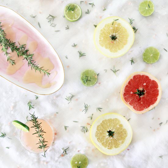 Rosemary Infused Grapefruit Drink