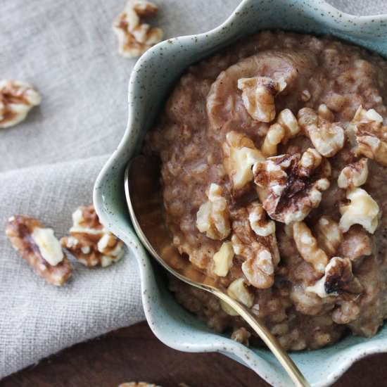 Instant Pot Banana Walnut Oats