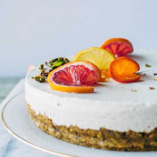 Blood Orange No Bake Cheesecake
