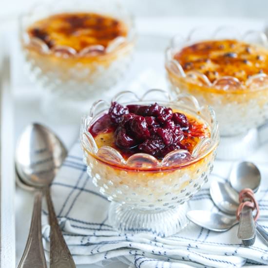 Rice Pudding with Sour Cherries