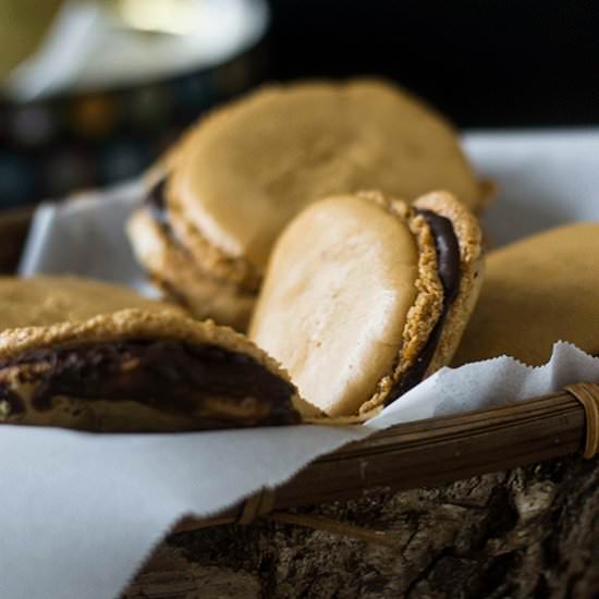 Chocolate Filled Almond Macarons