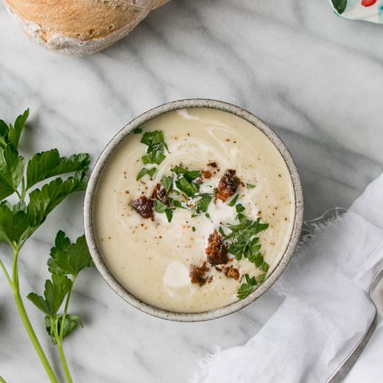 Slow Cooker Cream of Leek Soup