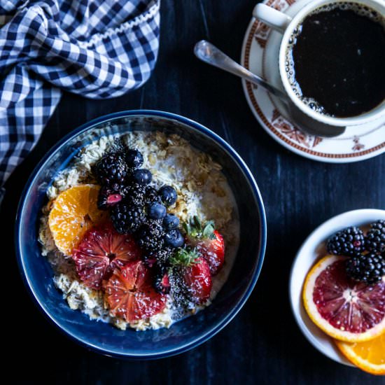 Blood Orange & Blackberry Oat Bowls