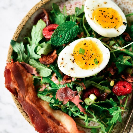 Whole30 Bacon baby Greens