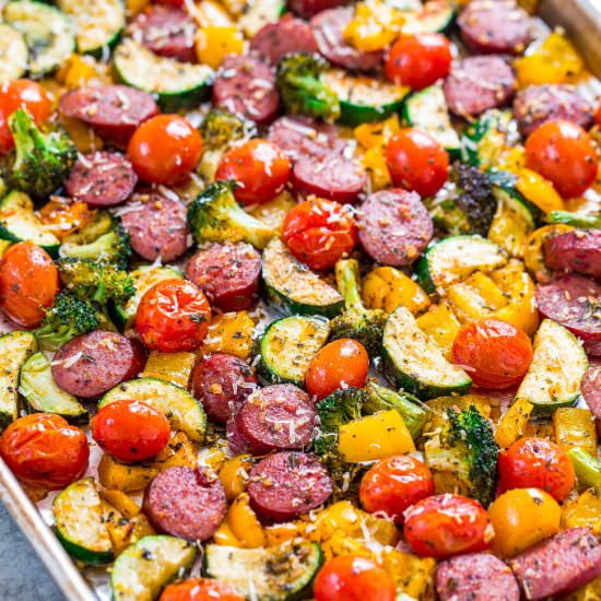 Sheet Pan Sausage & Vegetables