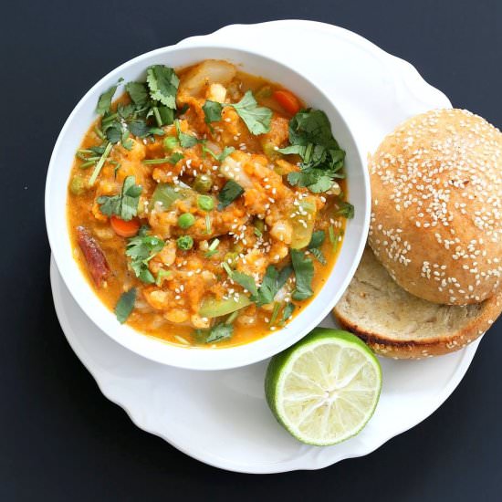 Veggies in Coconut Sesame Sauce