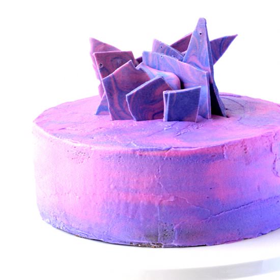 Purple Marble Vanilla Layer Cake