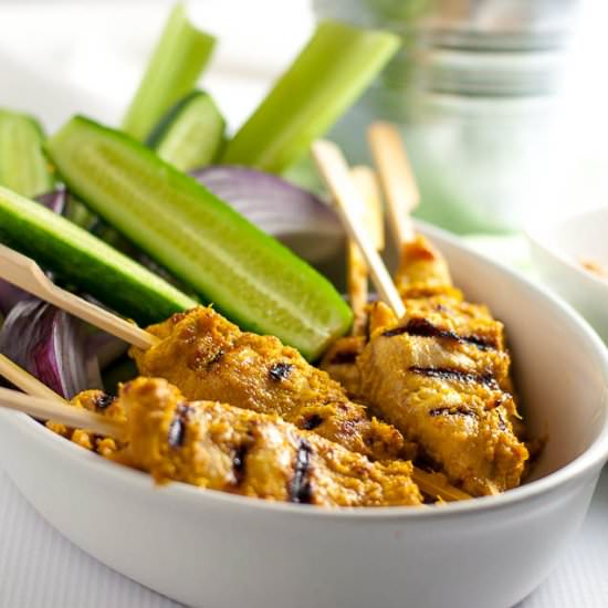 Simple Singapore Chicken Satay