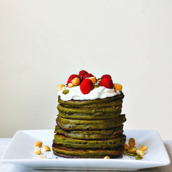 Matcha Green Tea Pancakes