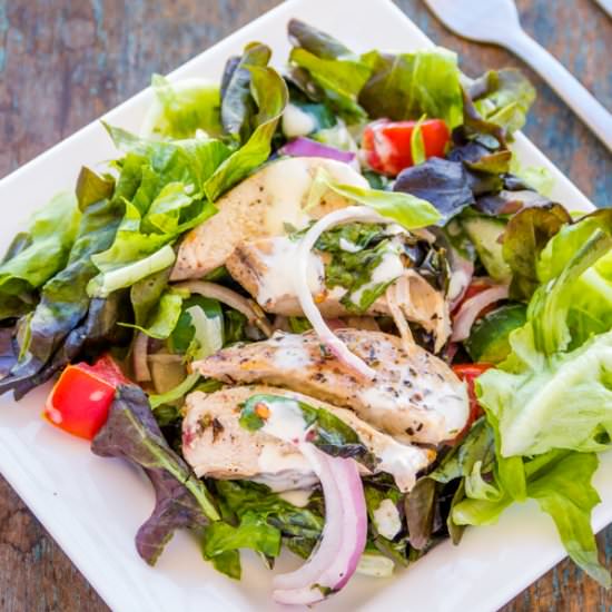 Grilled Chicken Salad with Ranch